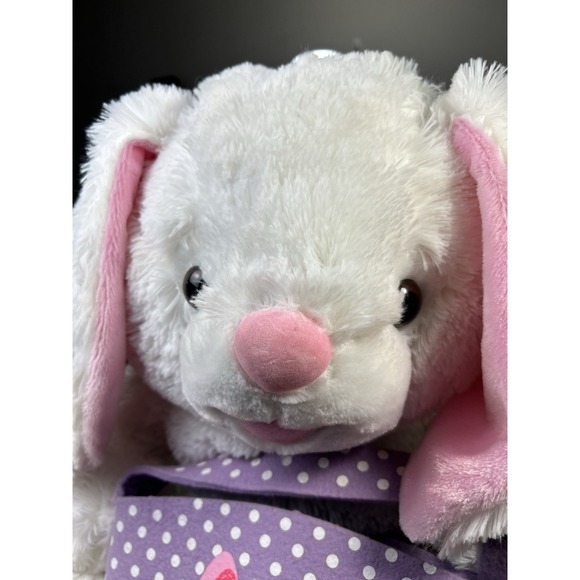 Dan Dee Collectors Choice Easter Bunny Rabbit 16" Plush Stuffed Purple Basket Lg - Picture 4 of 10